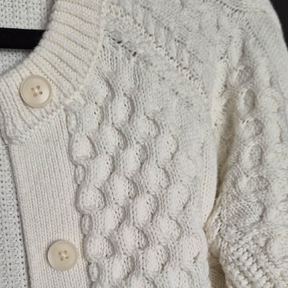 Cream Knit Button-Front Sweater - Picture 4 of 5
